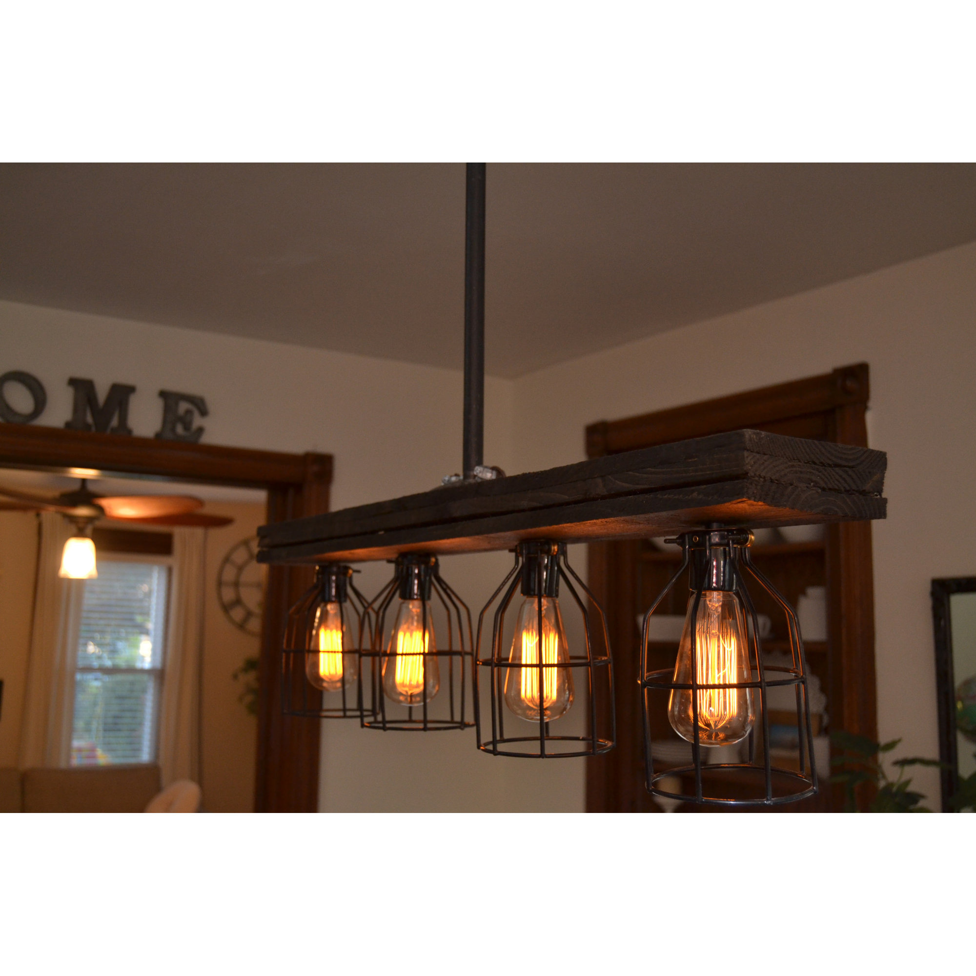 West Ninth Vintage Triple Wood 4Light Kitchen Island Pendant Wayfair.ca